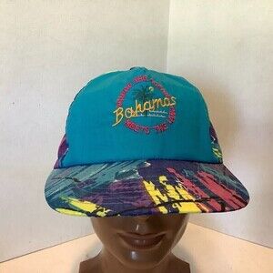 Vintage Bahamas "Where The Ocean Meets The Land" Multicolor Trucker Hat Snapback